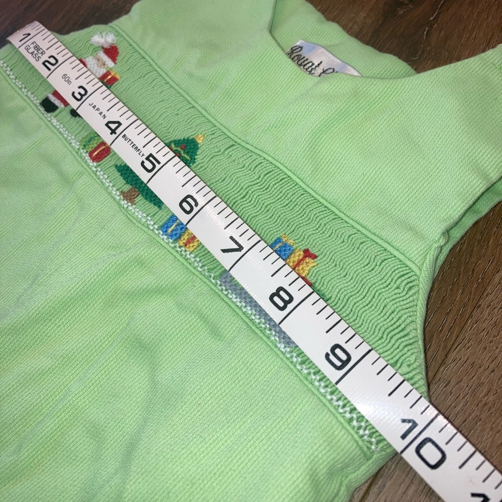 Royal Child Christmas Longalls Santa Tree Slay Presents Green Smocked 6m - Picture 10 of 12